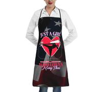 Delantal Cocinade Solo Alguien Que Ama El Muay Thai Profesional Delantal con Bolsillos Divertidos Cocinero Delantale, para Jardín, Barbacoa, Baristas, 52x72cm