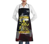 Delantal Cocinade Soy Electricista Si Bailo Sin Música. Trabajo Delantal Duradero Personalizado Cocinero Delantale, para Jardinería, Restaurante, Hornear, 52x72cm