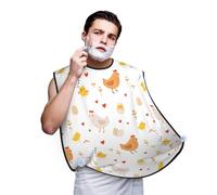 Delantal con babero para barba para hombre, divertido pollo (A6), recogedor de pelo de barba para fregadero, capa antiadherente para afeitar, accesorios para hombre con 2 ventosas