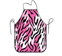 Delantal con diseño de caballo a rayas de melocotón para cocinar, elegante delantal de cocina con estampado animal para barbacoa, parrilla y trabajos de jardinería, Melocotón, 24x31 Inch