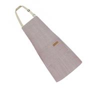 Delantal con diseño de rayas, correa ajustable para el cuello con dos bolsillos para tareas de jardinería, cocina, limpieza y uso profesional, delantal con correa ajustable para hombres y mujeres