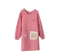 Delantal Con Mangas Resistente al Agua y Antiaceite - Para Pintar y Cocina Con Bolsillo - Rojo