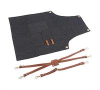 Delantal con peto vaquero, Delantales de cocina correa de cuero Baker Bartender BBQ Chef Work Cook Uniform 60 x 82 cm