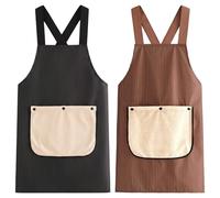 Delantal con toalla extraíble, delantal de 2 piezas con toalla adjunta, cocina impermeable y resistente al aceite con bolsillos para mujeres y hombres (negro caqui), cocina