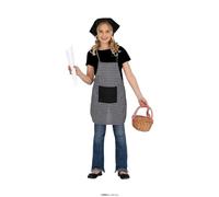 DELANTAL CUADROS Y PAÑUELO CASTAÑERA INFANTIL