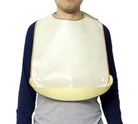 Delantal de ayuda para adultos y hombres para personas con discapacidad, para comida, impermeable, protector de ropa, color beige