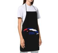 Delantal De Chef Bandera Del Mapa De Cuba Mandil Impermeable Delantales De Cocina Ajustable Aprons Para Regalos Cumpleaños Jardinero