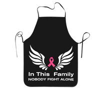 Delantal De Chef En Esta Familia Nadie Lucha Solo Contra El Cáncer De Mama. Delantales De Cocina Pasteles Aprons Unisex Delantales Para Regalos Restaurante Grill