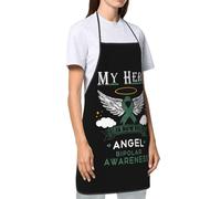 Delantal De Chef Mi Héroe Ahora Es Mi Ángel. Concientización Sobre El Trastorno Bipolar. Mandil Ajustable Aprons Impermeable Delantal De Cocina Para Cumpleaños Restaurante Regalos