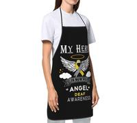 Delantal De Chef Mi Héroe Ahora Es Mi Ángel. Sensibilización Sobre La Sordera. Mandil Pasteles Delantales Unisex Delantales De Cocina Para Grill Regalos Restaurante