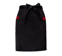 Delantal de Cintura con 2 Bolsillos, Corto Media Delantal para Hombres Mujeres, Chef Delantal de Cocina, Delantales Camarero Mandil para Cafetería Bistró Bar Restaurante Café Jardinería (Negro)