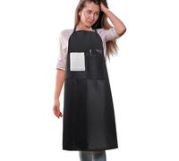 Delantal de cocina - Babero de jardinería ajustable con 2 bolsillos, delantal impermeable para taller, para papá, mamá, marido, esposa, hogar, cocina, al aire libre, barbacoa, parrilla