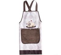Delantal de cocina con toalla extraíble, impermeable, resistente al aceite, mezcla de algodón, para mujer, hombre, cocina, hornear, 69 x 90 cm (A)
