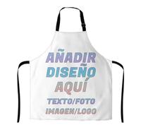 Delantal De Cocina Personalizada Unisex - Agrega Tu Texto, Imagen O Foto, Mandil Divertido Personalizado Y úNico Para Cocinar O Bbq