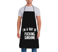 Delantal De Cocina Soy Un Maldito Rayo De Sol Antiincrustante Delantal Impermeable Delantales De Cocina Para Pasteles Bbq Pintor 52X72Cm