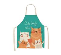 Delantal de Cocina y Jardinería de Lino para Niños - Diseño Familiar con Pintura para Hornear y Actividades