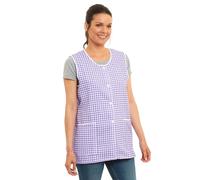 Delantal de cuadros para mujer, diseño de cuadros a través del diseño, con bolsillos delanteros, elegantes tabardos para mujer, delantales casuales para usar en el hogar, cocina, restaurantes