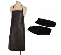 Delantal de cuero artificial con mangas diseñado para soldadores carpinteros herreros protección ropa adecuada para trabajos de soldadura y taller