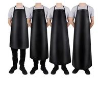 Delantal de cuero PVC impermeable, resistente al aceite y con aislamiento térmico for soldadura eléctrica Carpintero, ebanista(XL)