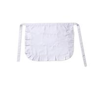 Delantal De Encaje Ajustable Con Volantes - Medio Delantal Blanco Para Cocina, Restaurante, Cafetería y Hogar