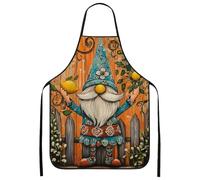 Delantal de gnomo de limón para cocinar, delantal de cocina vintage con temática de jardín para barbacoa, festival de primavera, manualidades culinarias para Adu, Azul, 24x31 Inch