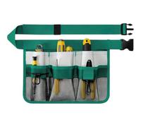 Delantal de jardín para mujer, cinturón de herramientas ajustable con 8 bolsillos, cinturón de trabajo Oxford resistente para jardinería, construcción (verde)