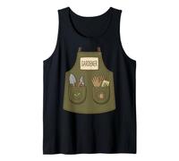 Delantal de jardinería Divertido y Lindo Disfraz de Jardinero Camiseta sin Mangas