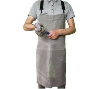 Delantal De Malla Resistente A Los Cortes,Babero De Trabajo De Seguridad De Acero Inoxidable 316 Con Correas Ajustables Para Los Hombros,Resistente A Puñaladas Para Carniceros,Culinario 55x70CM