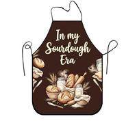 Delantal de pan rústico vintage para cocinar, delantal de cocina de masa madre marrón, ideal para hornear, cocinar y barbacoas para adultos, Marrón, 24x31 Inch