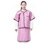 Delantal de Plomo Chaleco de plomo resistente a la radiación y falda Set 0.5mmpb Trajes de delantal de plomo de escudo de rayos X ajustables para CT de resonancia magnética de rayos X(Small)