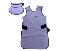 Delantal de Plomo Delantal De Plomo Morado De 0,5 Mmpb Para Rayos X, Delantal De Protección Para Laboratorio Dental Con Collarín Protector De Tiroides(Medium)