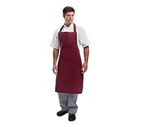 Delantal de polialgodón Whites Chef Apparel, color borgoña, ideal para la cocina y servicios de banquetes
