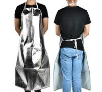 Delantal de protección contra el calor para asar a la parrilla, delantal de papel de aluminio resistente al calor de 1000 ° C Delantal de alta temperatura para seguridad en el trabajo/barbacoa/cocina