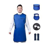 Delantal de rayos X completo de plomo de 0,5 mmPb, que incluye collarín tiroideo, gorro y gafas. Traje de plomo for personal hospitalario y pacientes. Ropa médica