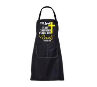 Delantal de regalo cristiano, versículo de la Biblia, delantal de cocina con bolsillo, Escrituras, regalo religioso, salmo 23, El Señor es mi pastor, Delantal Salmo 23, L