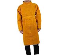 Delantal de soldadura de cuero resistente al fuego, a prueba de salpicaduras, con aislamiento térmico, ropa protectora para hombres y mujeres, delantal resistente al fuego