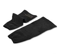 Delantal de soldadura de terciopelo de doble cara, resistente al calor, delantal de trabajo para herreros, carpintería y metal con bolsillos remachados (mangas camello, 2 piezas)
