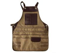 Delantal de soldadura resistente al fuego, bolsillos para herramientas de lona gruesa para soldadores, carpinteros, parrilla, barbacoa, carnicero, equipo de seguridad, ajuste unisex
