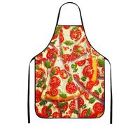 Delantal de tomates vibrantes para cocinar, delantal de cocina estilo acuarela para barbacoa, parrilla y trabajo culinario, Rojo -, 24x31 Inch