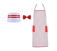 Delantal de uniforme de servidores con temática de Halloween, transpirable, tela de mezcla de poliéster, gorra de chef desmontable, ideal para experiencias gastronómicas, lavable para Halloween