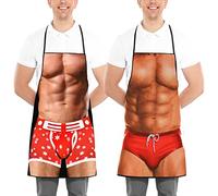 Delantal Divertido Grill BBQ Delantal para Hombres,Cocina Cocinero Cocinando Parilla Delantales Navidad Cumpleaños Regalo para Esposo, Esposa, Papá, Mamá, Amigos