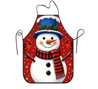 Delantal festivo de hombre de nieve para cocinar, delantal de cocina de invierno para adultos, Navidad, hornear, barbacoa, chef, trabajo, 1 unidad
