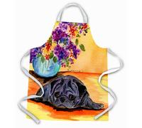 ""Delantal grande de pug negro ""Esperando a mam "" de Caroline's Treasures SS8298APRON""
