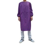 Delantal impermeable con manga larga para adultos de cocina, carnicero, artista, poliéster y mezcla de poliéster, Morado, Medium