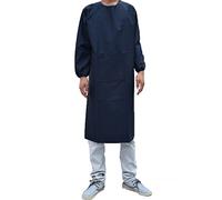 Delantal impermeable con manga larga para adultos de cocina, carnicero, artista, poliéster y mezcla de poliéster, negro, Medium