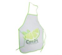 Delantal impermeable para semitransparente con antiaceite para adultos, cómoda correa para el cuello para cocinar y limpiar fácilmente (verde naranja)