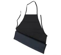 Delantal impermeable resistente al aceite hecho de cuero de PVC para limpiador con tela suave resistente a las arrugas y cuello ajustable (negro M)