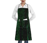 Delantal impreso para hombre y mujer, diseño de hacker era de cocina, jardinería, salón de cocina, delantal de chef de cocina