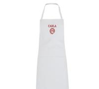 Delantal Oficial Masterchef para Adultos y Niños Bordado.-Producto con Licencia Oficial.-Novedad Marzo 2021 (blanco personalizado)