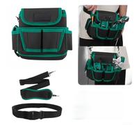 Delantal para cinturón de herramientas, múltiples bolsillos, lazo integrado para martillo, bolsillo de cinta para un fácil acceso cuando se trabaja, cinturón ajustable (C)
